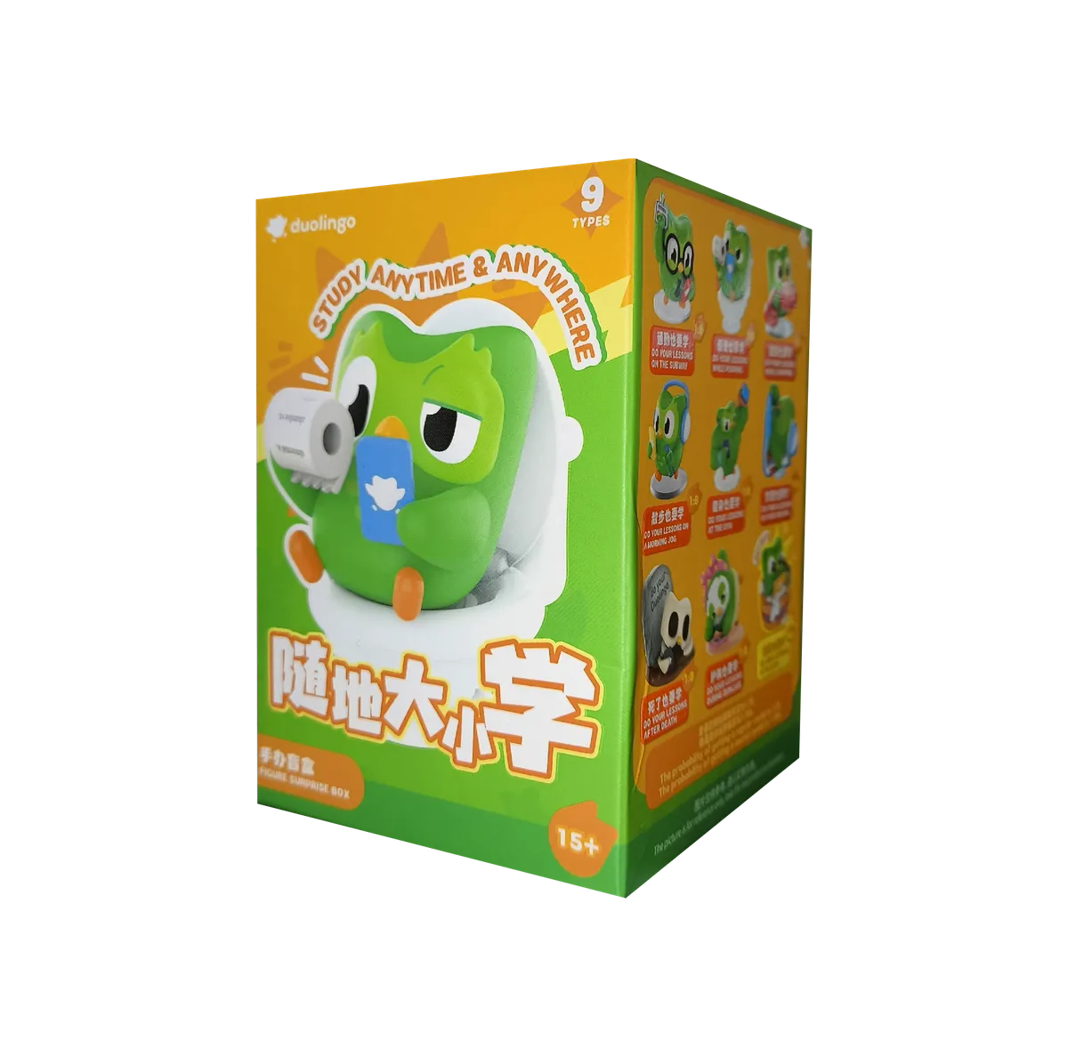 Коробка MINISO Duolingo Study Anytime Anywhere с фигурками совы Дуо